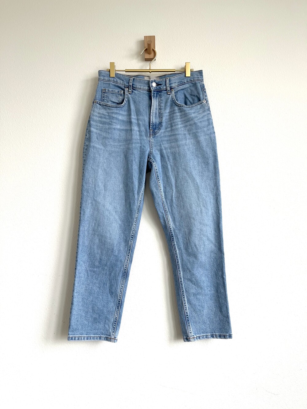 Everlane The Original Cheeky French Girl Light Wash Straight Jean - 29 Crop